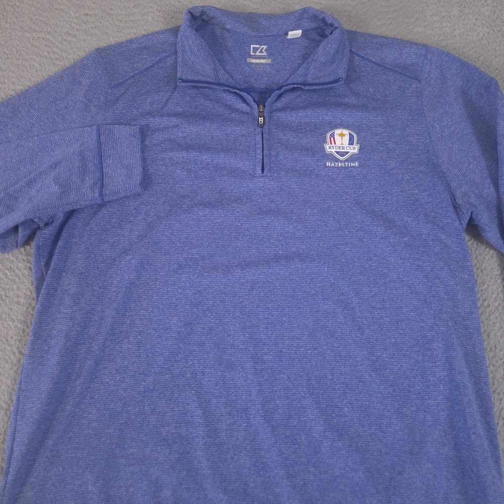 Cutter & Buck Pullover Mens XL Shoreline Half-Zip Ryder Cup Hazeltine‎ Heather
